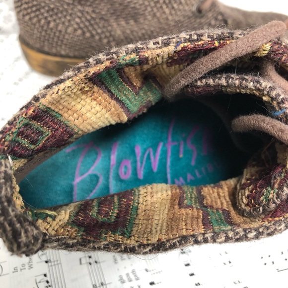 Blowfish Lace-up Cloth Chukka Boots Rubber Soles Woman’s Size 6.5 - Picture 6 of 12